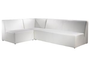 Brighton Sectional, White (CESS-142) -- Trade Show Rental Furniture 